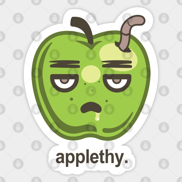 Granny Smith Applethy Sticker by JollyHedgehog